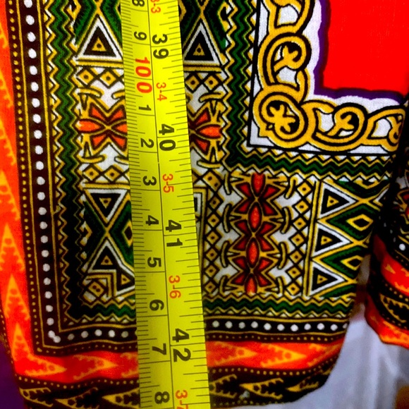 African Kente cloth maxi skirt & head wrap - Picture 7 of 9